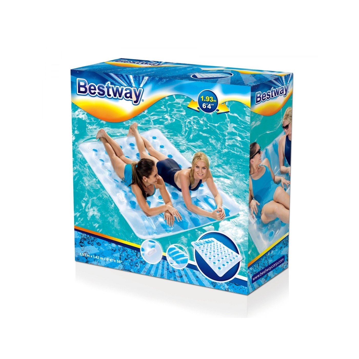 2-miestny matrac na plávanie 193x142cm BESTWAY + Opravná sada