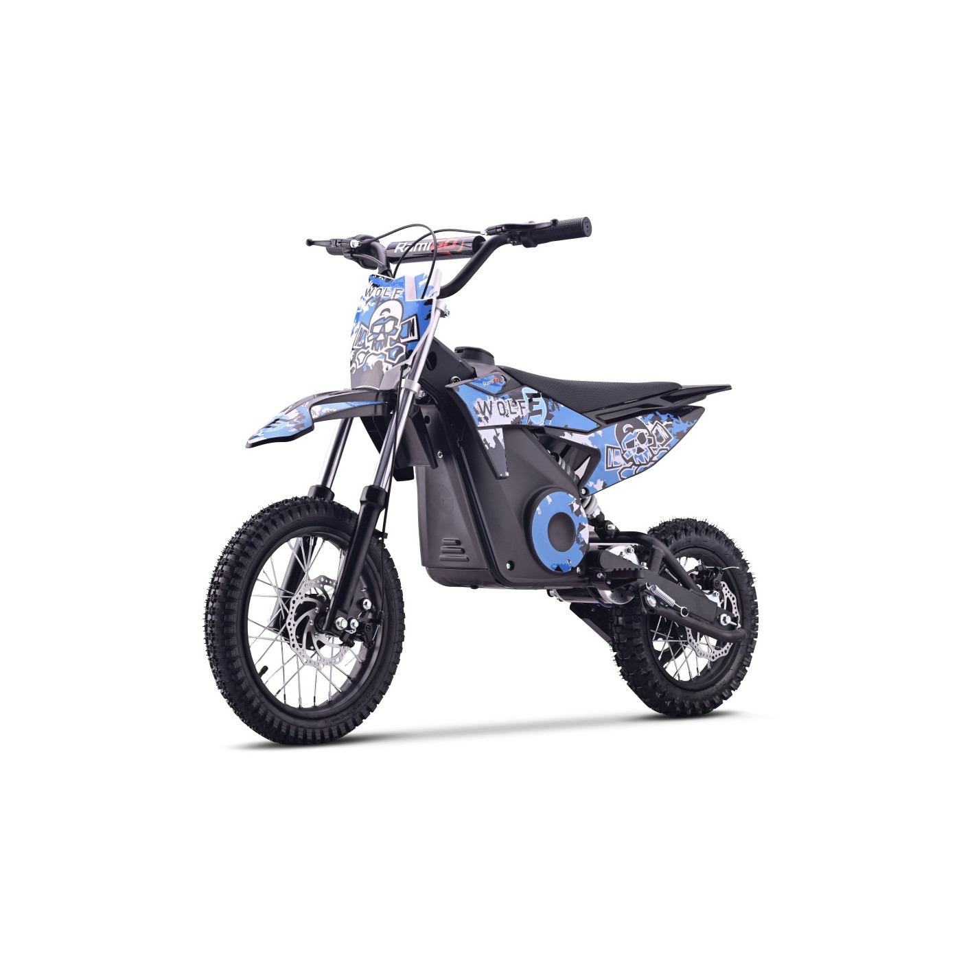 Elektrické motorové vozidlo WOLK-E modré