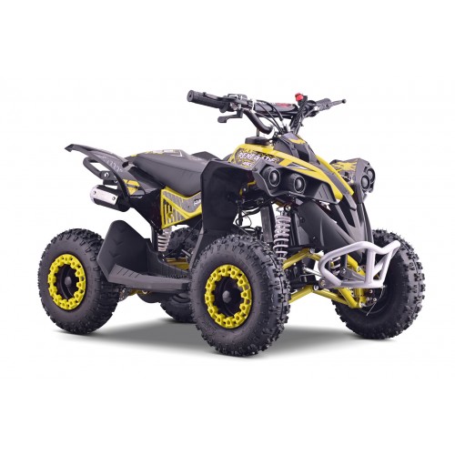 copy of Quad Highper na batériu Žltý 35km/h + Bezkefkový motor 1000W + Nafukovacie kolesá + Regulácia sedadla