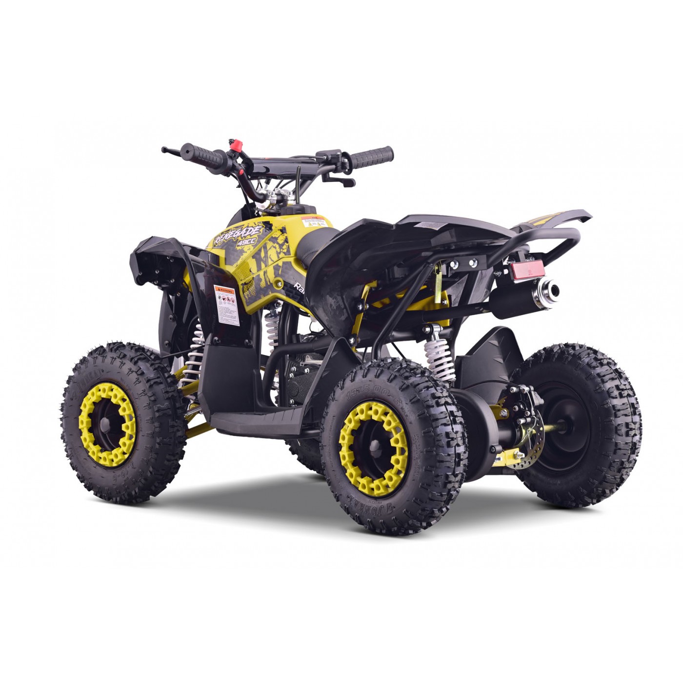 copy of Quad Highper na batériu Žltý 35km/h + Bezkefkový motor 1000W + Nafukovacie kolesá + Regulácia sedadla