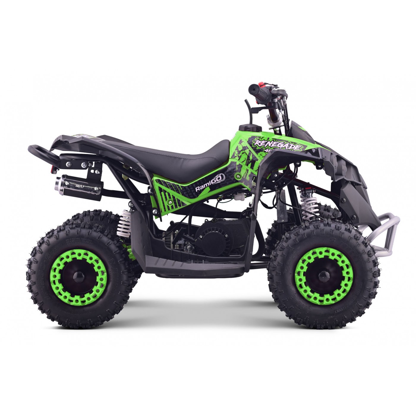 copy of Quad Highper na batériu Žltý 35km/h + Bezkefkový motor 1000W + Nafukovacie kolesá + Regulácia sedadla