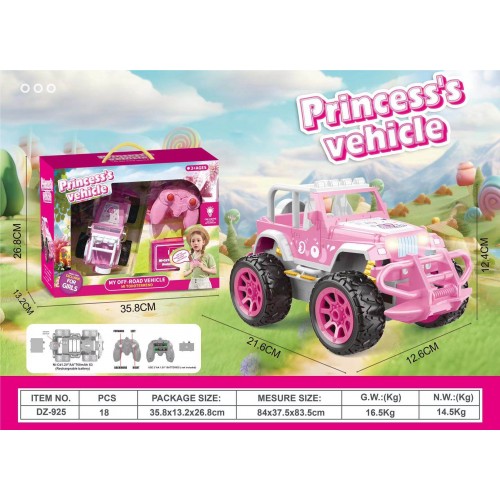 Ružové princezné Terénne vozidlo R/C