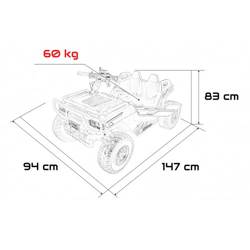Kočík PROSPECTOR 4x4 STRONG modrý