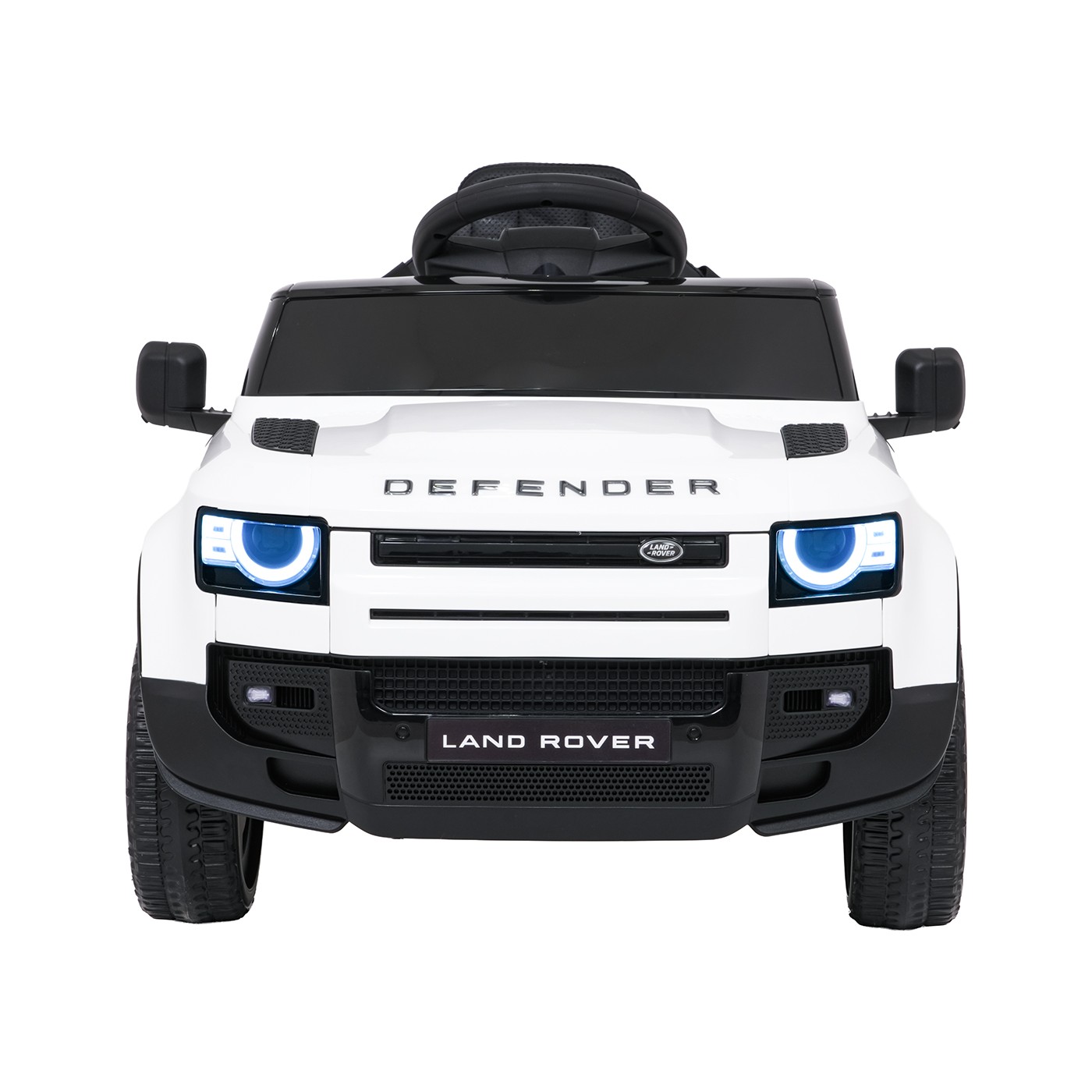 Land Rover Defender biele vozidlo