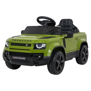Zelené vozidlo Land Rover Defender