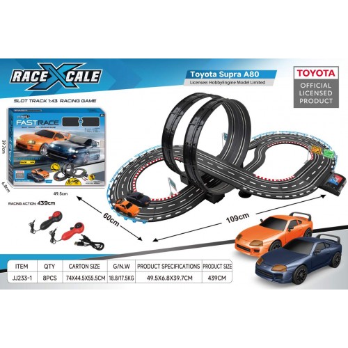 R/C TOYOTA Pretekárska dráha 1:43 - 109x60 cm