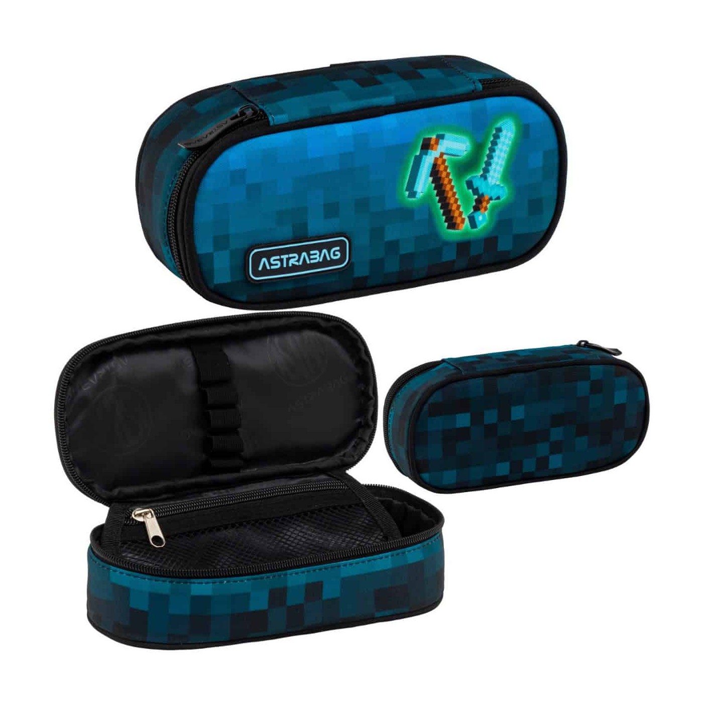 Puzdro na ceruzky ASTRABAG ASTRABAG BLUE PIXEL