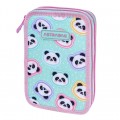 Dvojité puzdro na ceruzky ASTRABAG MINTY PANDAS