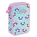 Dvojité puzdro na ceruzky ASTRABAG MINTY PANDAS