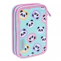 Dvojité puzdro na ceruzky ASTRABAG MINTY PANDAS
