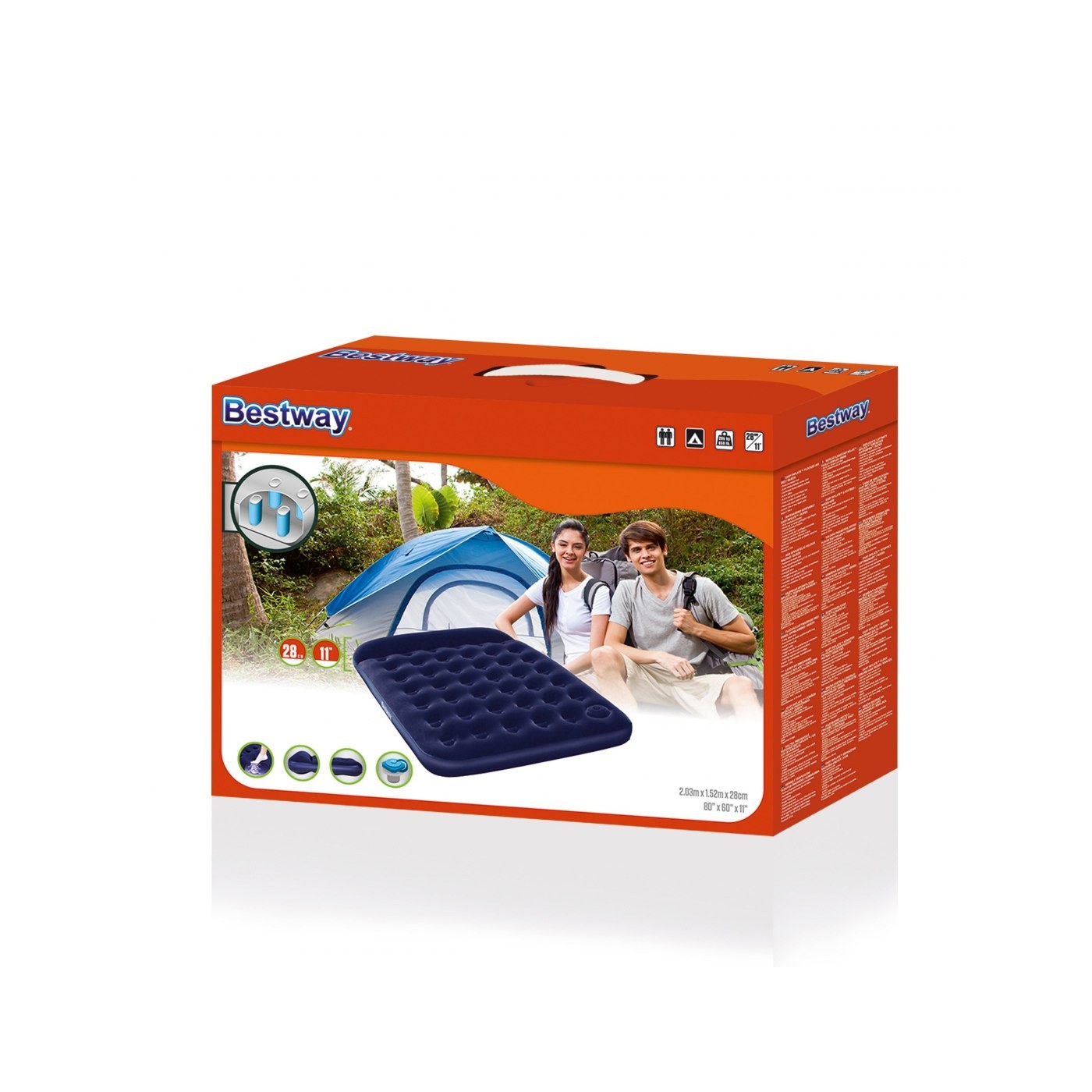 Matrac Velúrový QUEEN 203 152 28cm BESTWAY