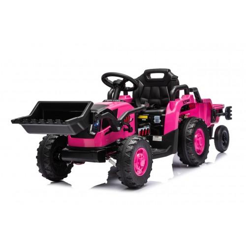 Traktor XT60 s prívesom ružový