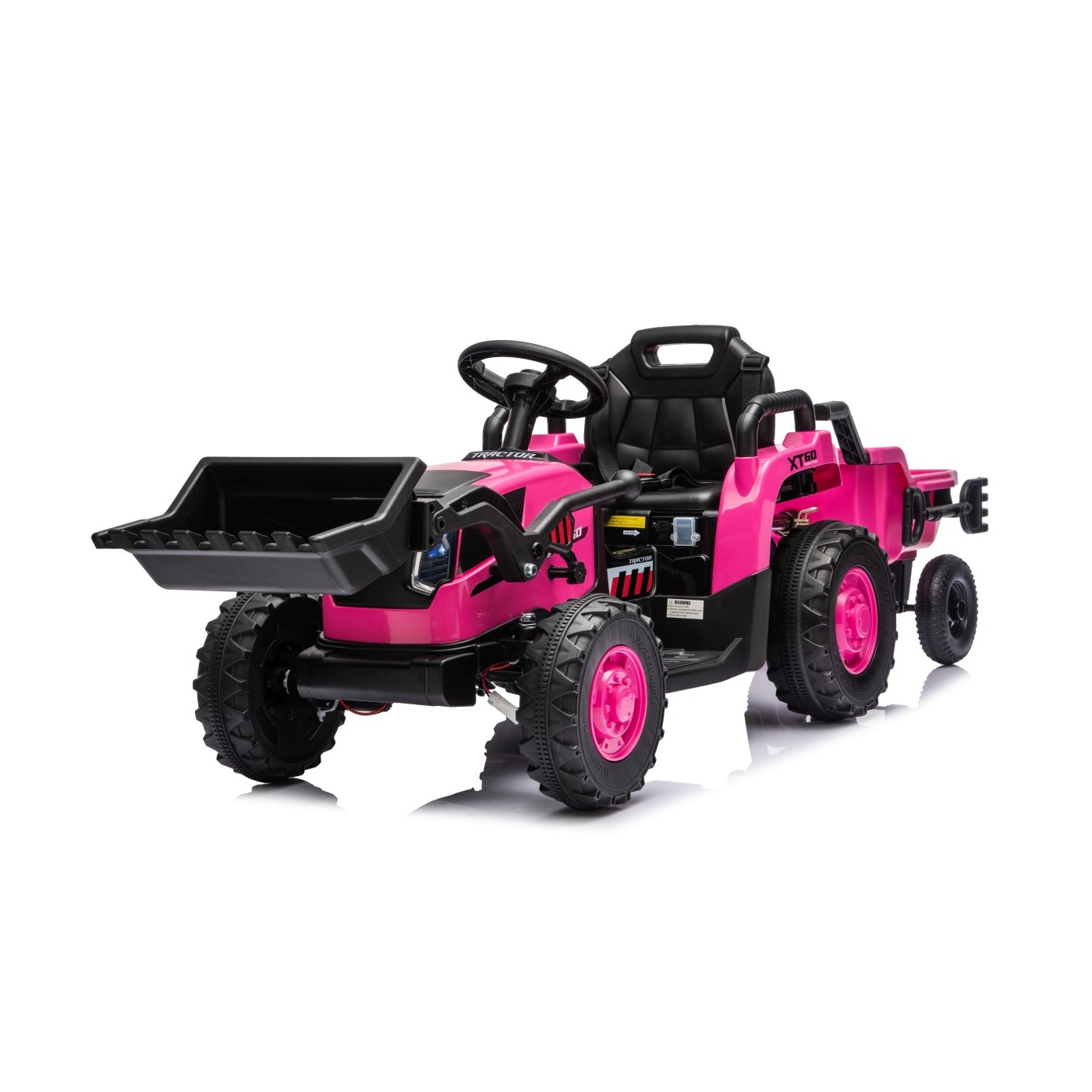 Traktor XT60 s prívesom ružový