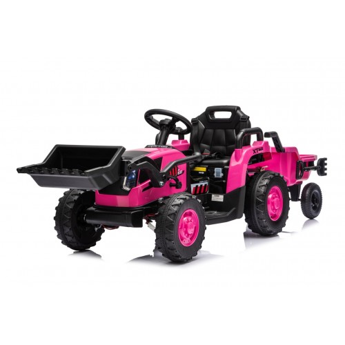 Traktor XT60 s prívesom ružový
