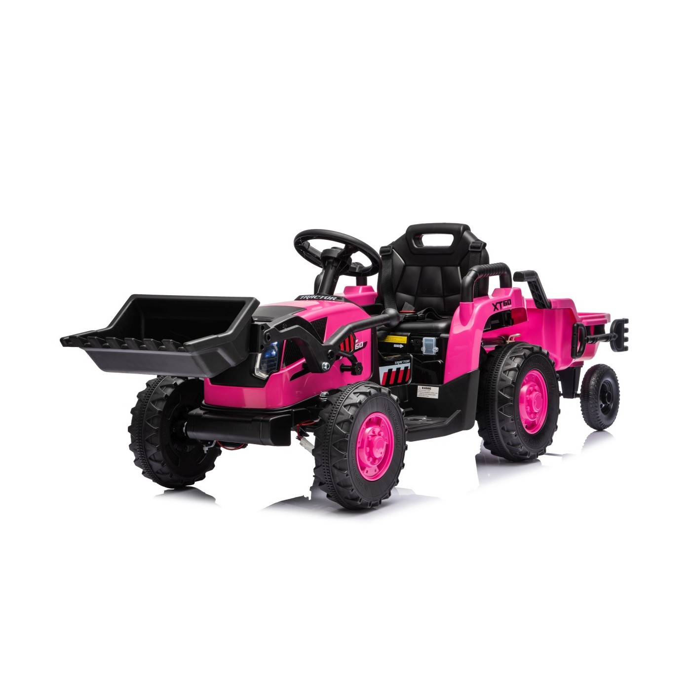 Traktor XT60 s prívesom ružový