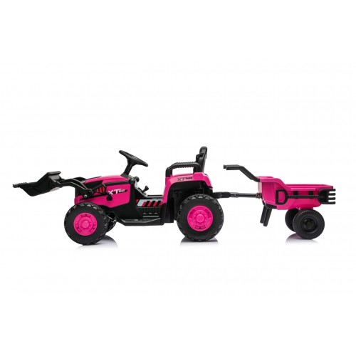 Traktor XT60 s prívesom ružový