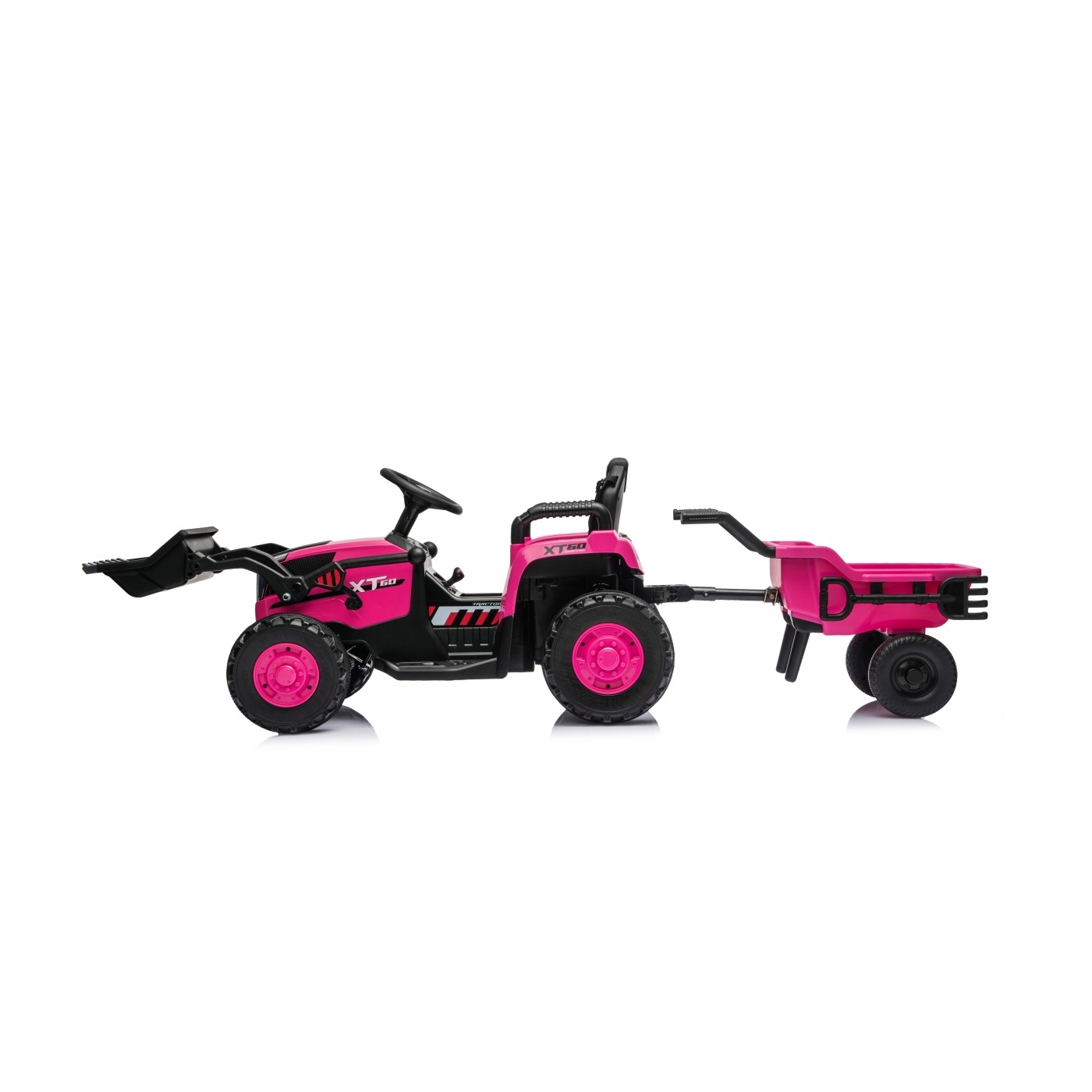 Traktor XT60 s prívesom ružový