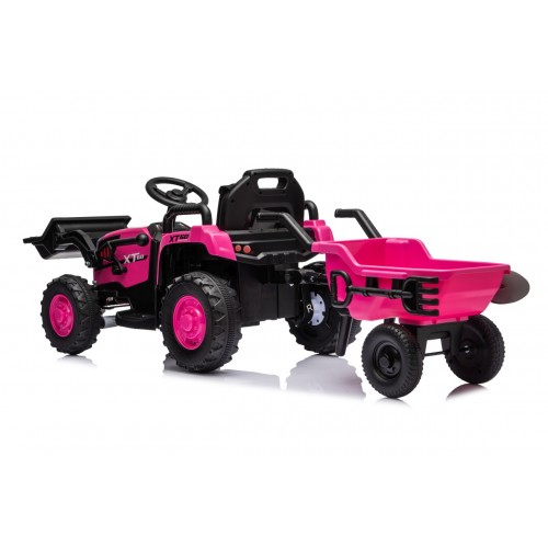 Traktor XT60 s prívesom ružový