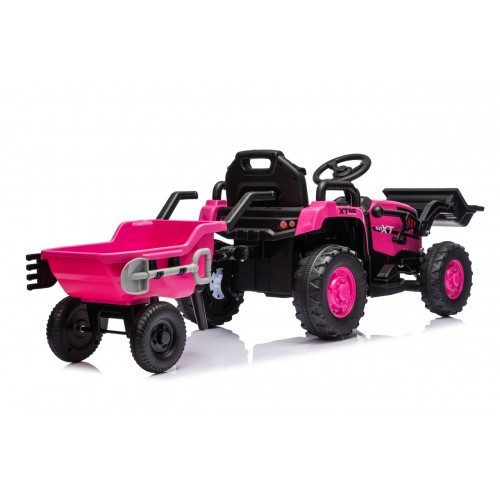 Traktor XT60 s prívesom ružový
