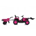 Traktor XT60 s prívesom ružový