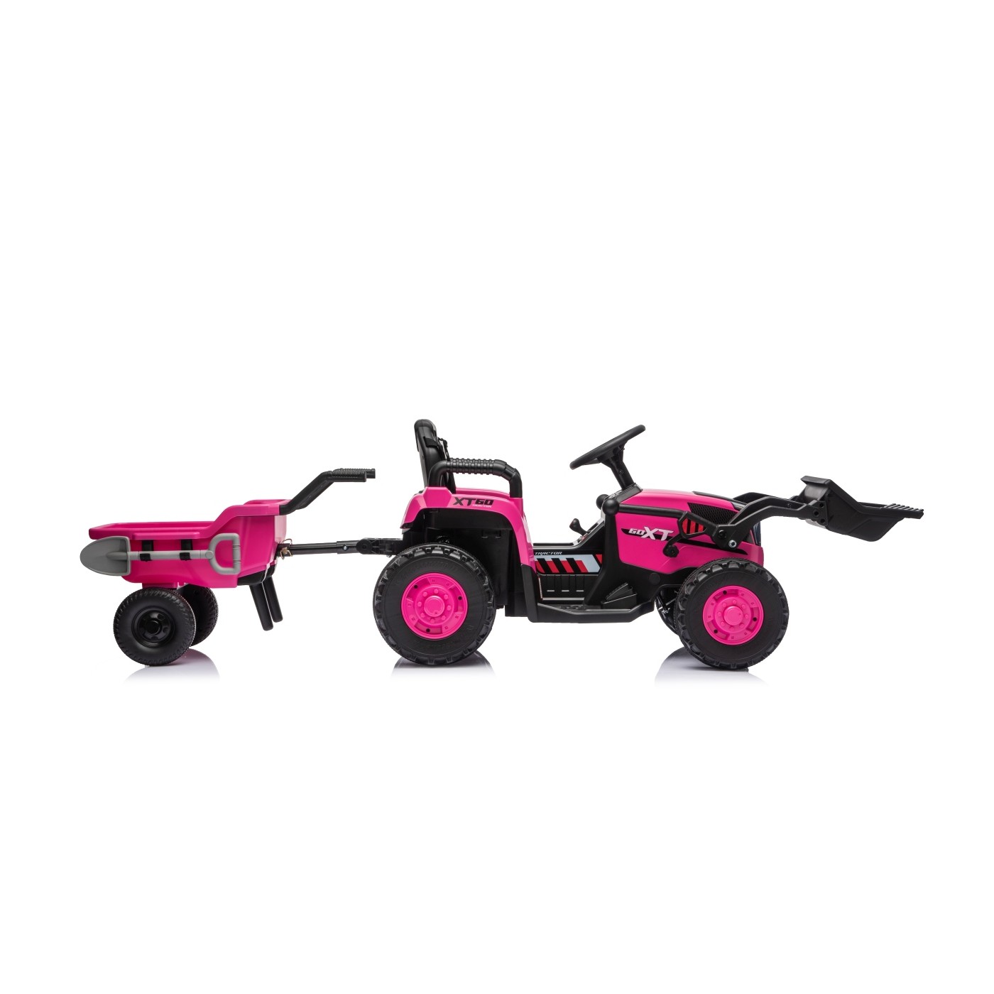 Traktor XT60 s prívesom ružový