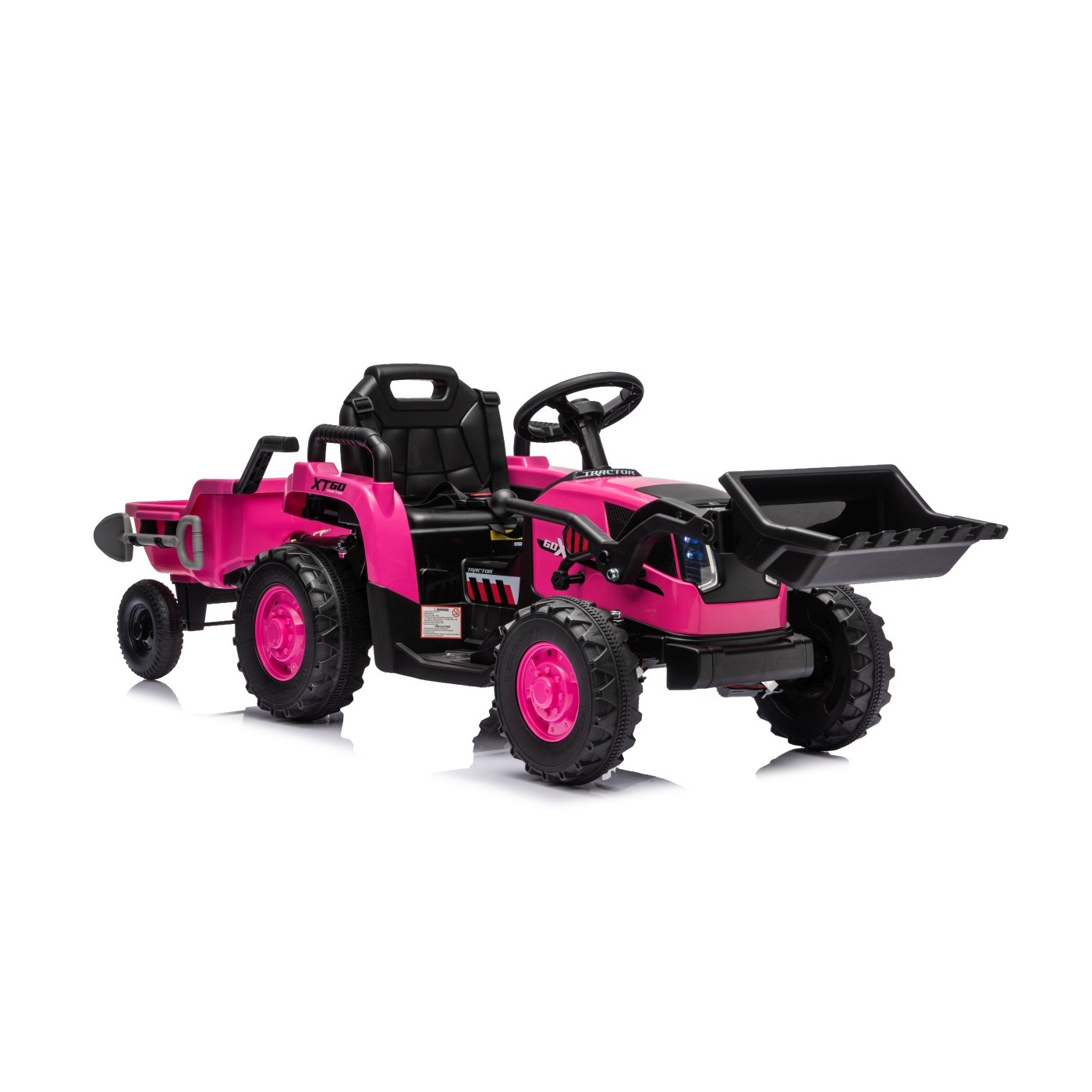 Traktor XT60 s prívesom ružový