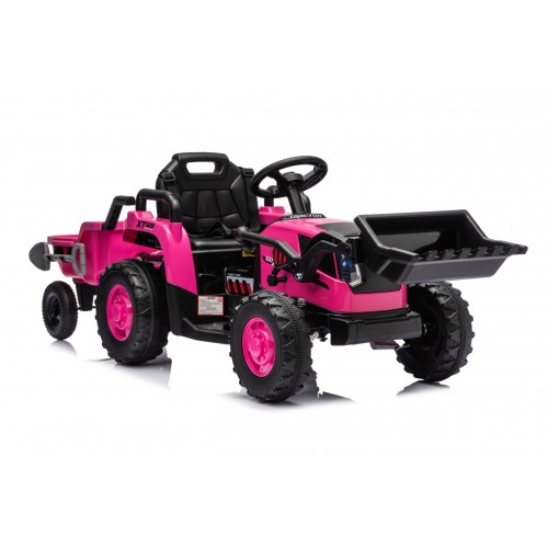 Traktor XT60 s prívesom ružový