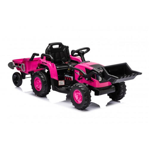 Traktor XT60 s prívesom ružový