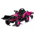 Traktor XT60 s prívesom ružový