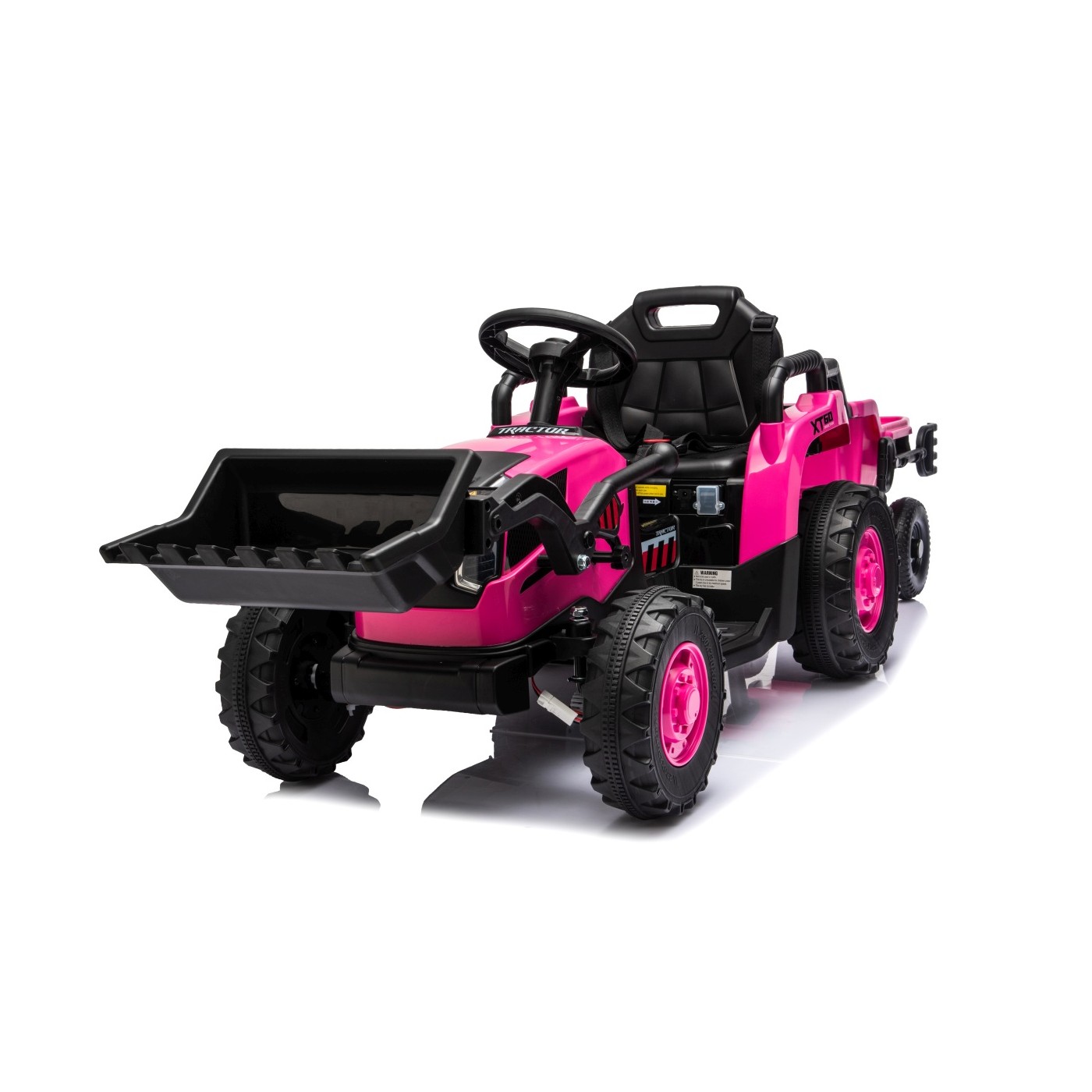 Traktor XT60 s prívesom ružový