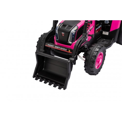 Traktor XT60 s prívesom ružový