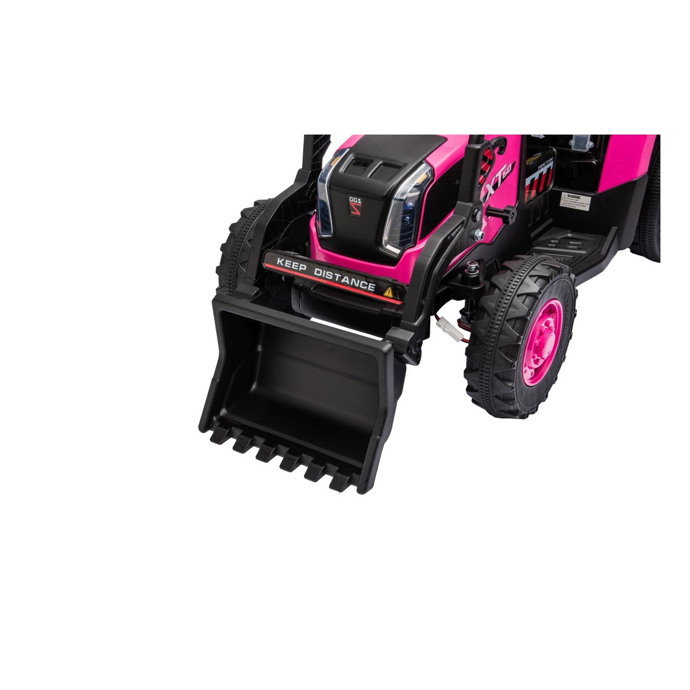 Traktor XT60 s prívesom ružový