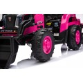 Traktor XT60 s prívesom ružový