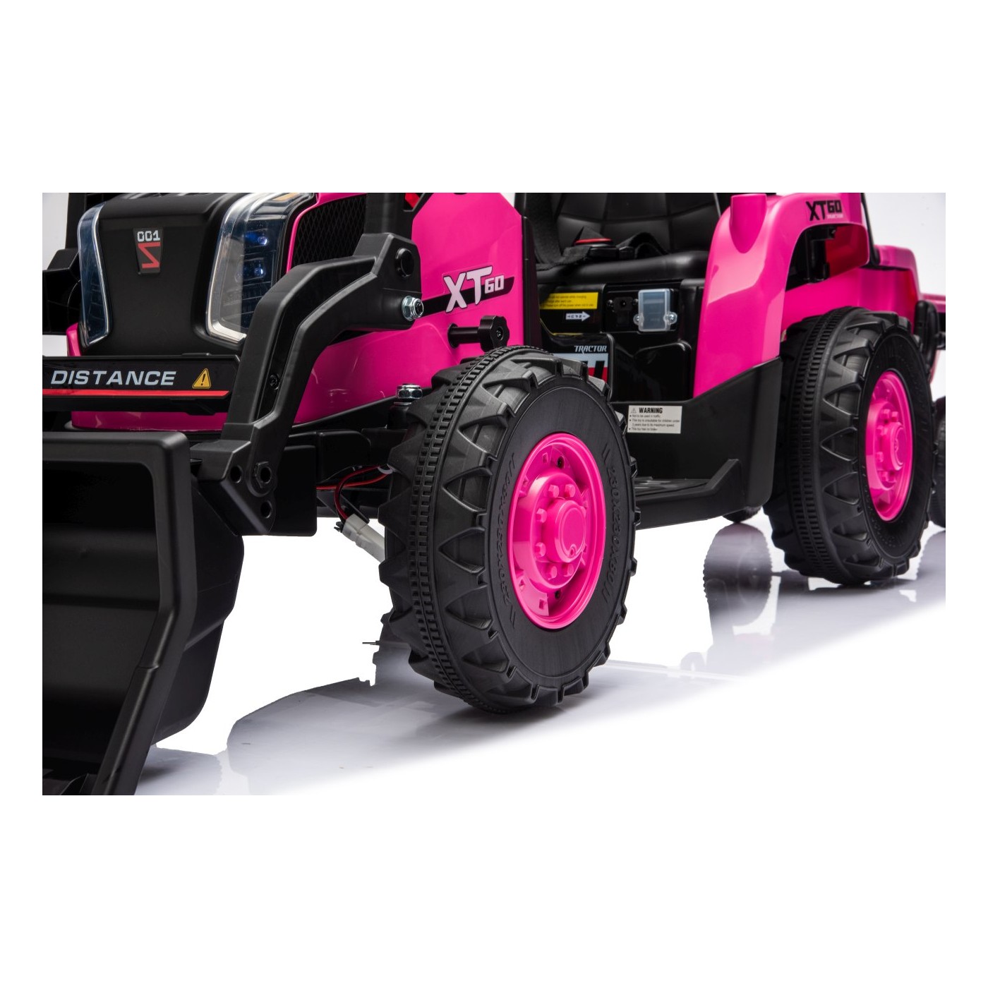 Traktor XT60 s prívesom ružový
