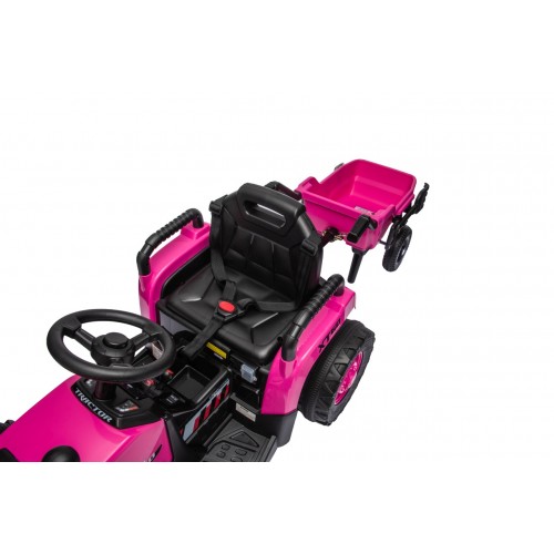 Traktor XT60 s prívesom ružový