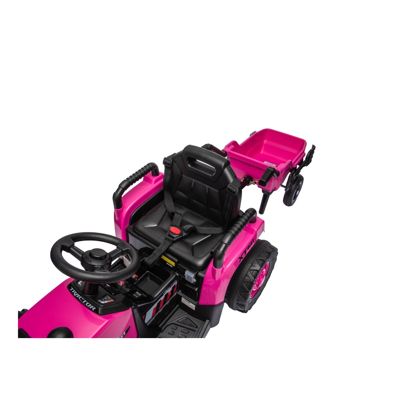 Traktor XT60 s prívesom ružový