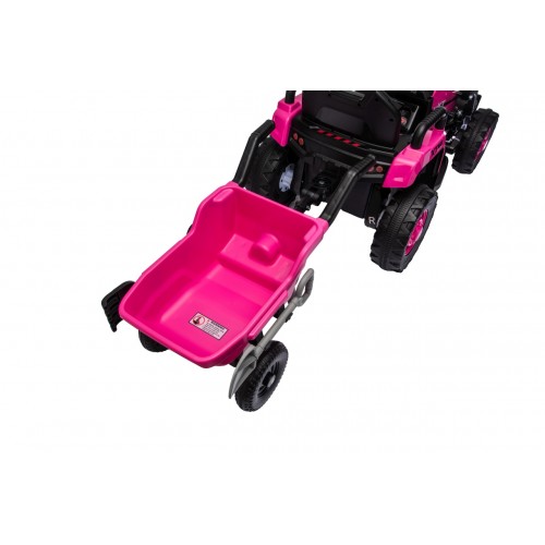 Traktor XT60 s prívesom ružový