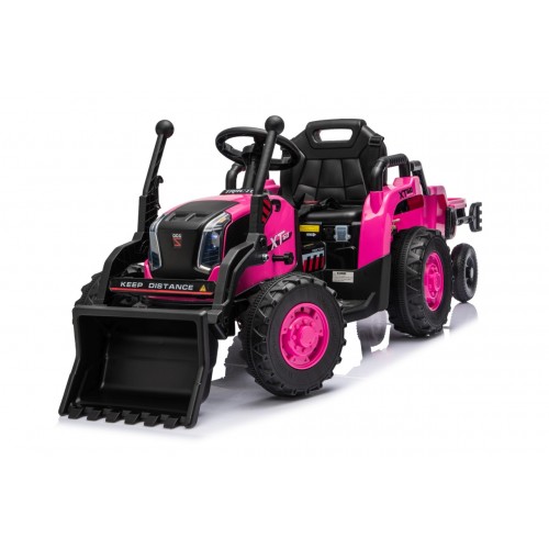 Traktor XT60 s prívesom ružový