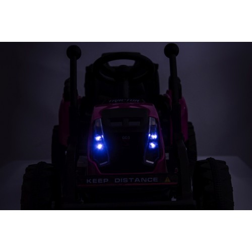 Traktor XT60 s prívesom ružový