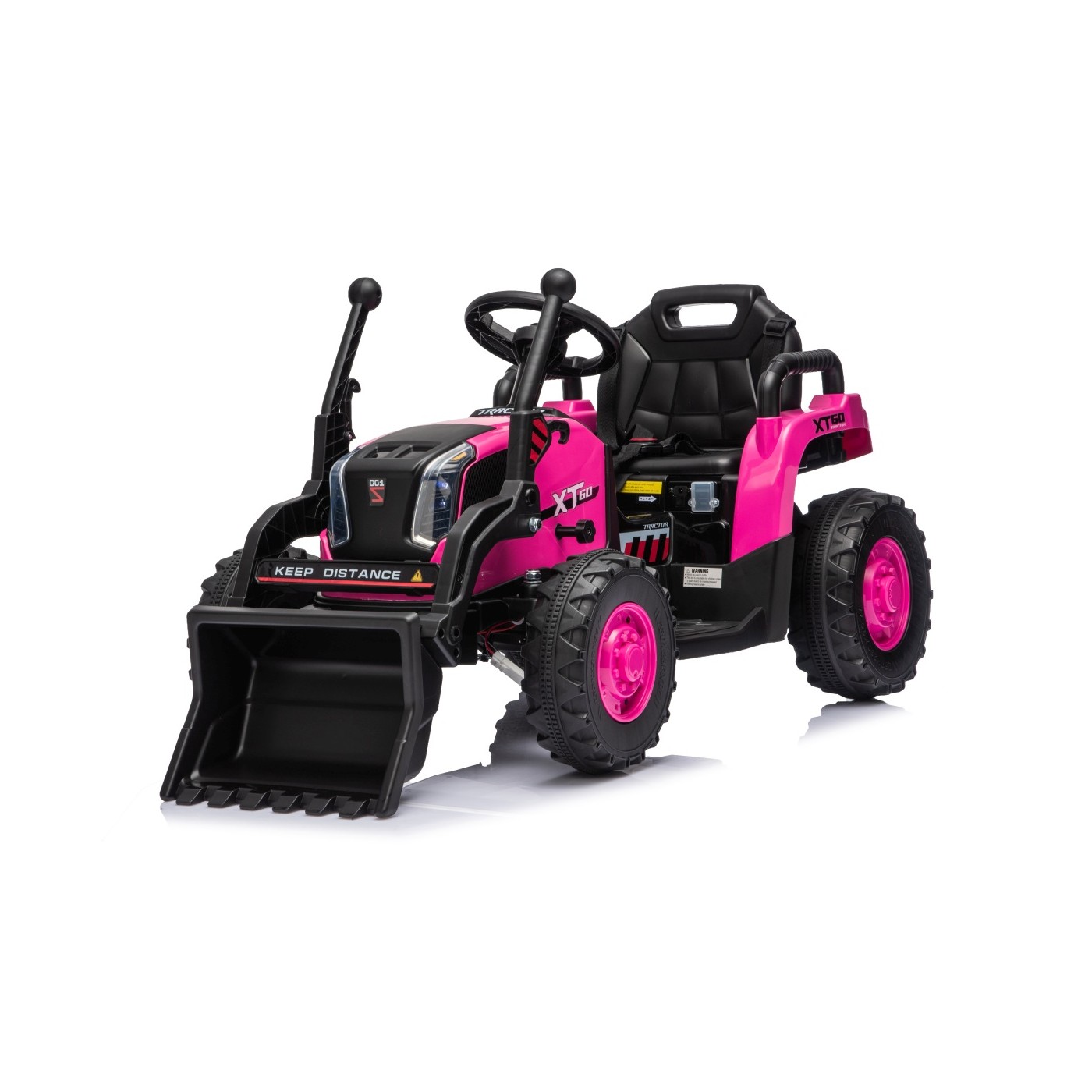 Traktor XT60 s prívesom ružový
