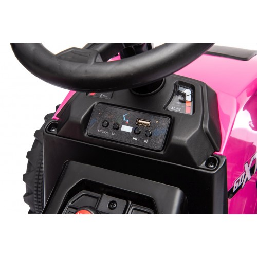 Traktor XT60 s prívesom ružový