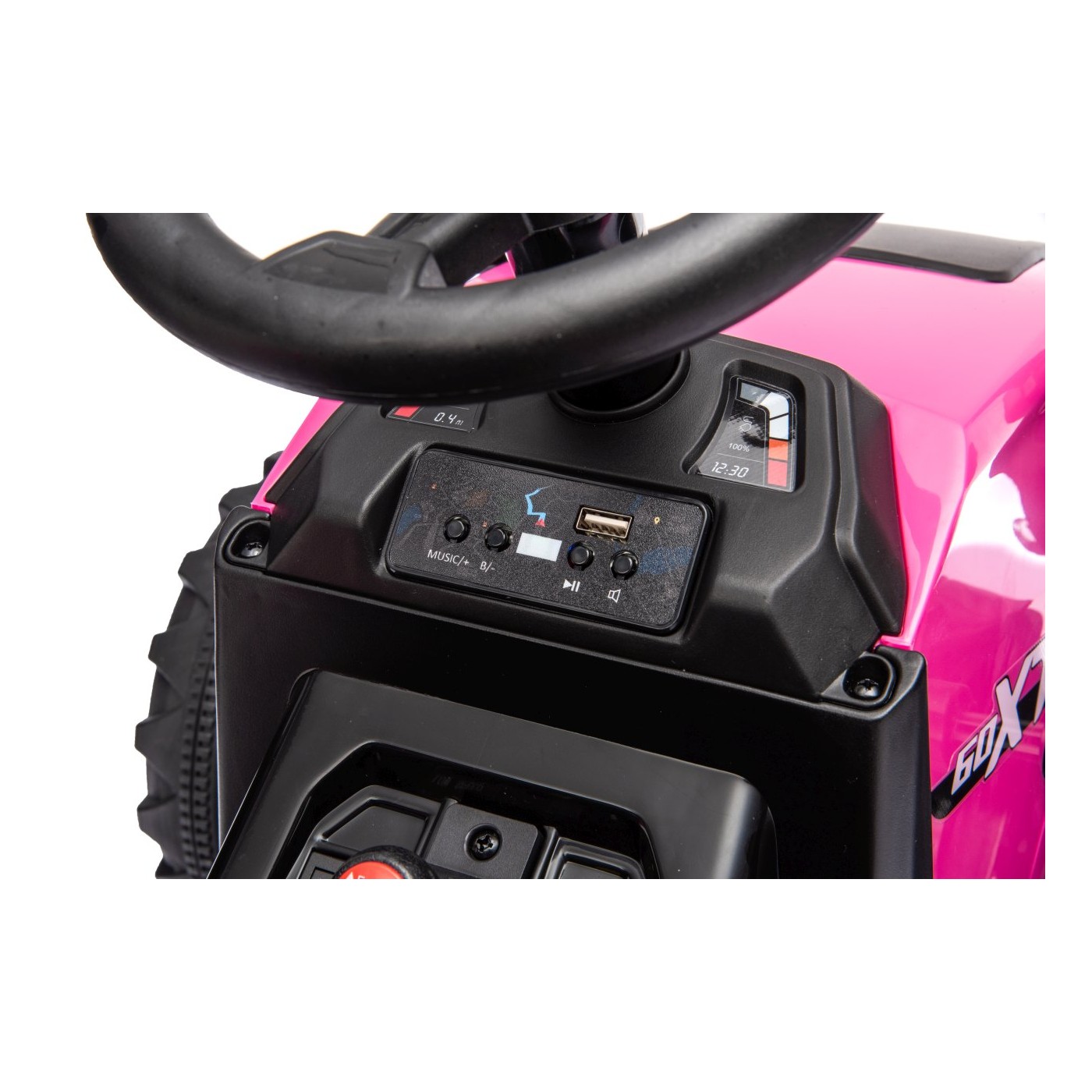 Traktor XT60 s prívesom ružový
