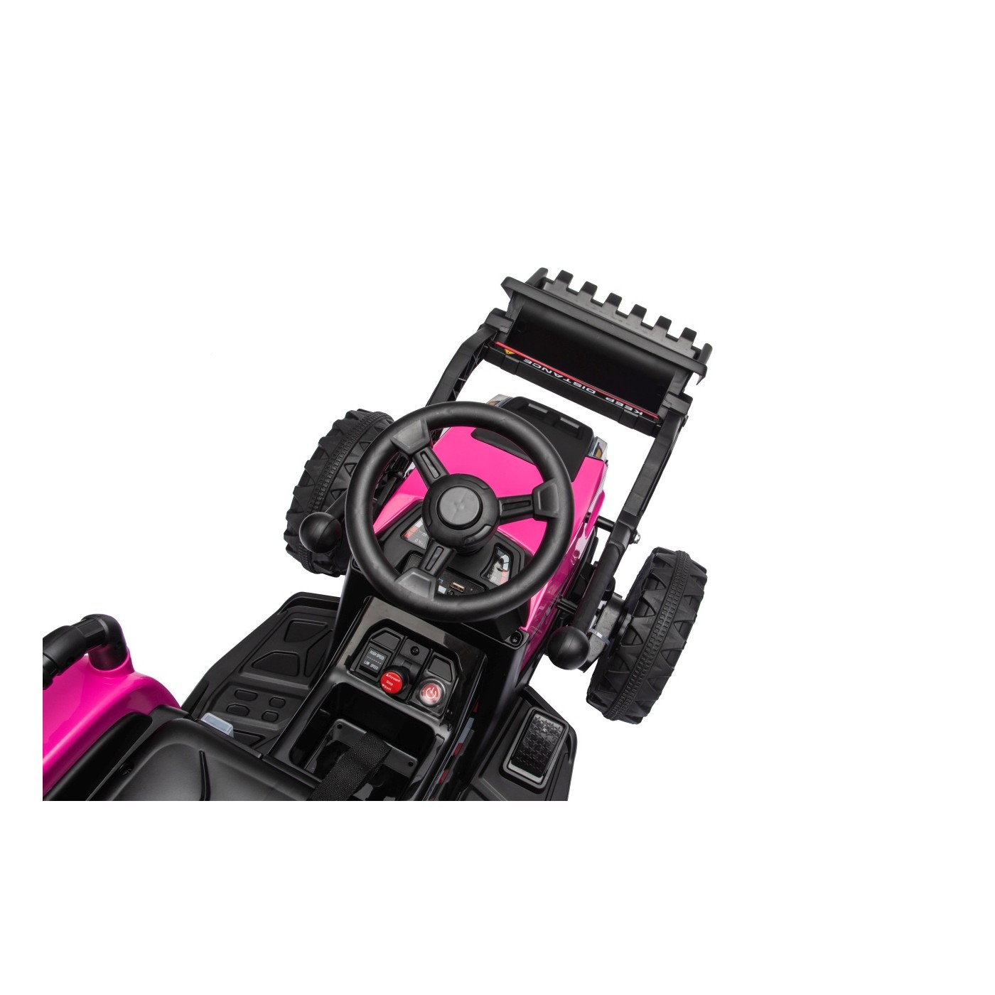 Traktor XT60 s prívesom ružový
