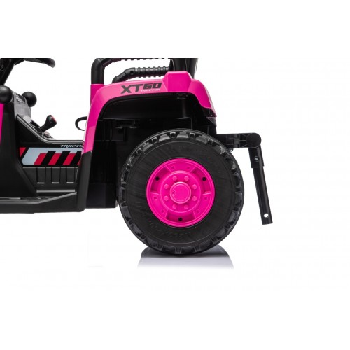 Traktor XT60 s prívesom ružový