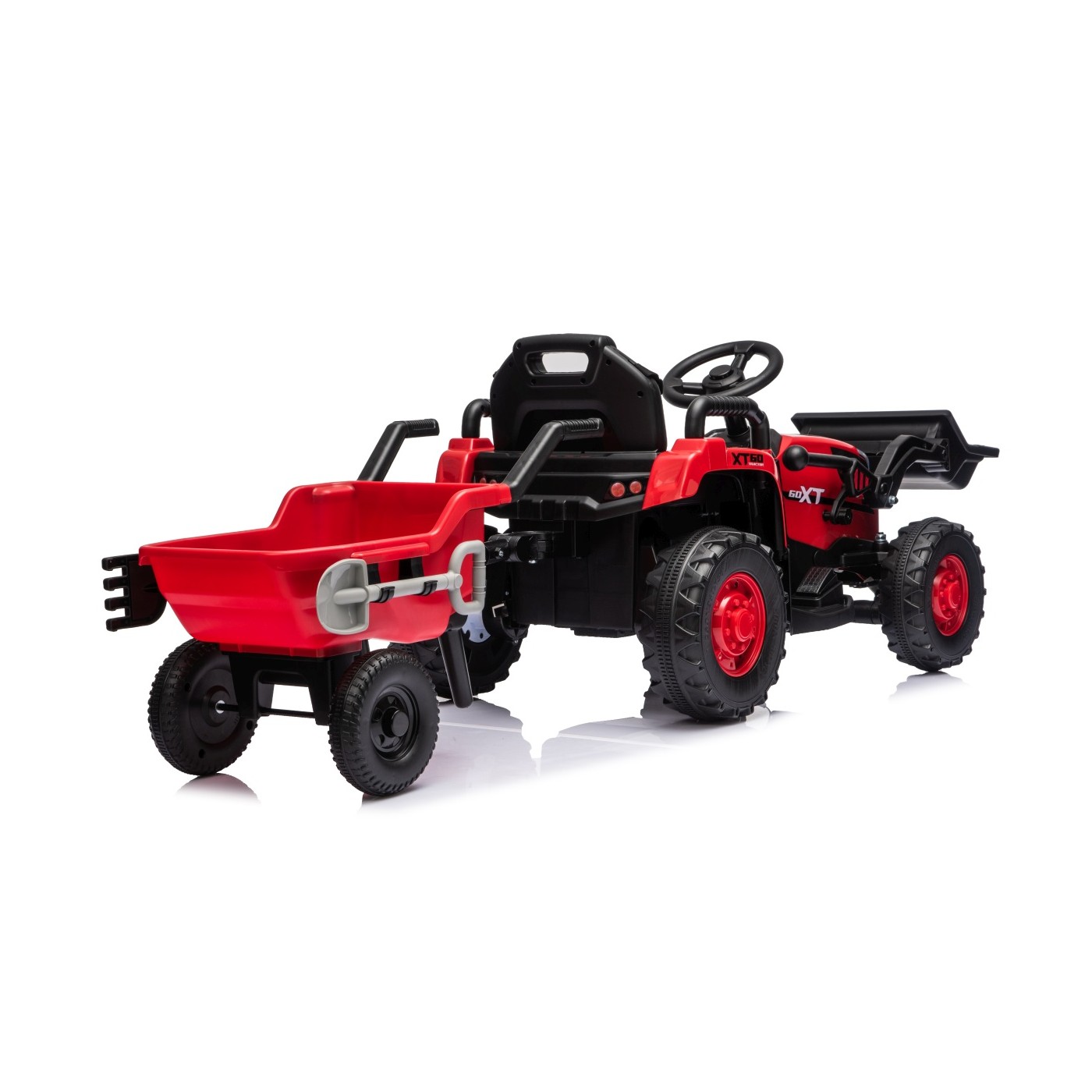 Traktor XT60 s prívesom Červený