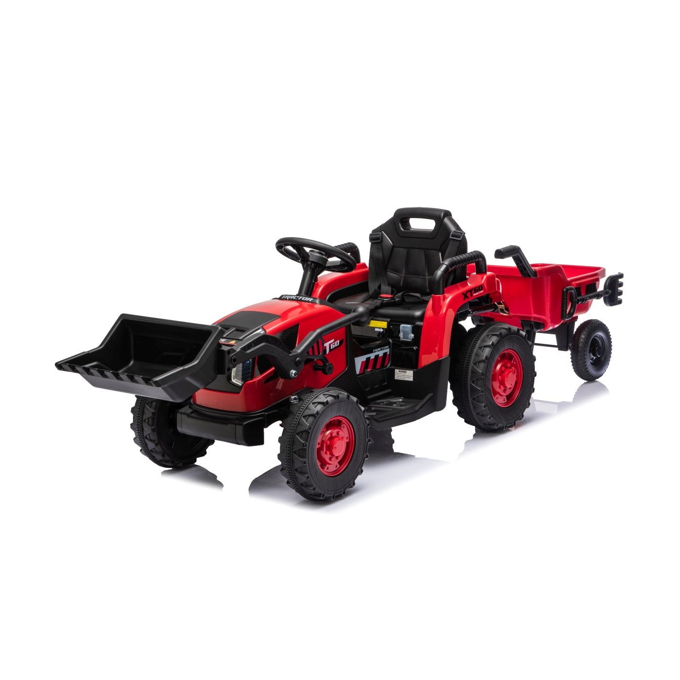 Traktor XT60 s prívesom Červený