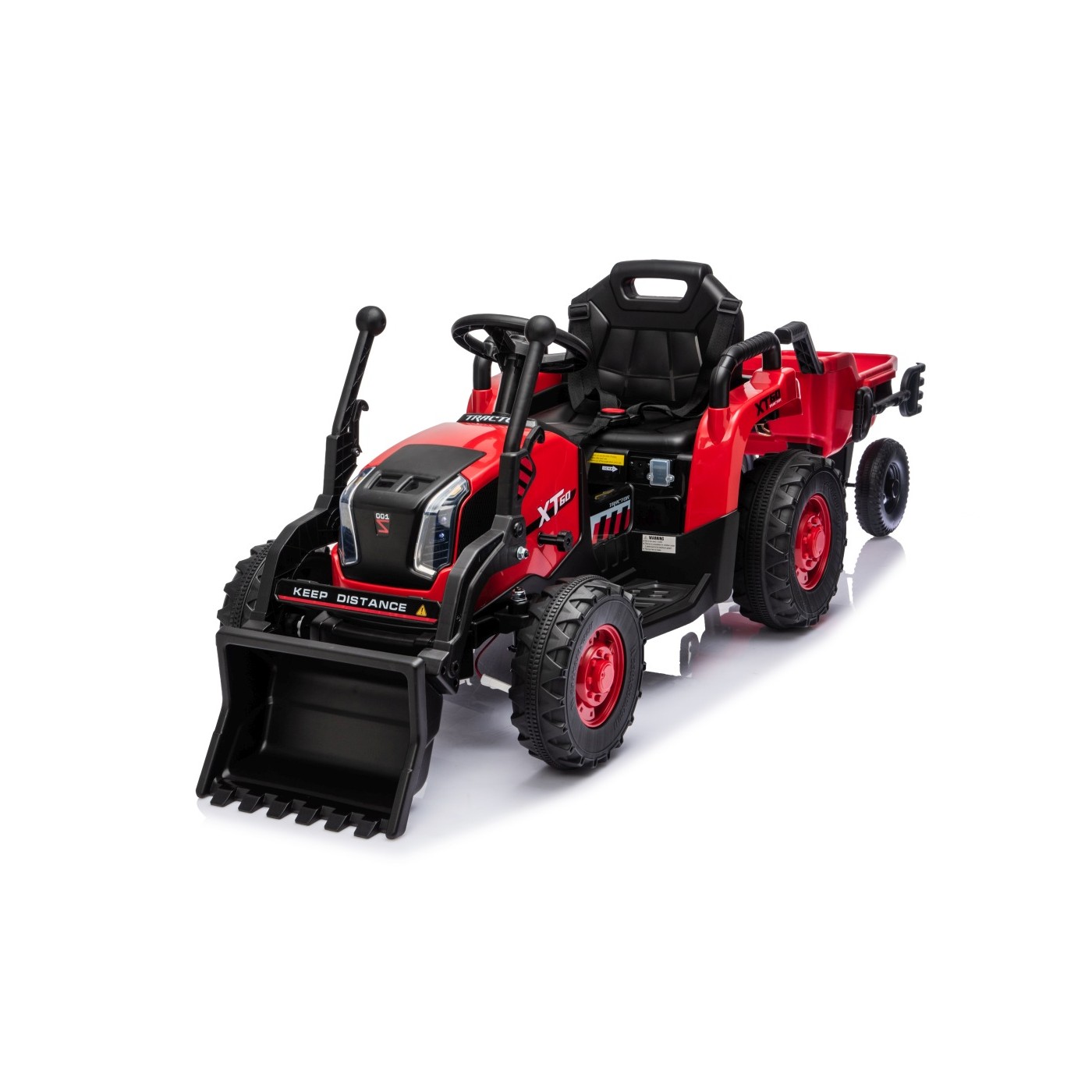 Traktor XT60 s prívesom Červený