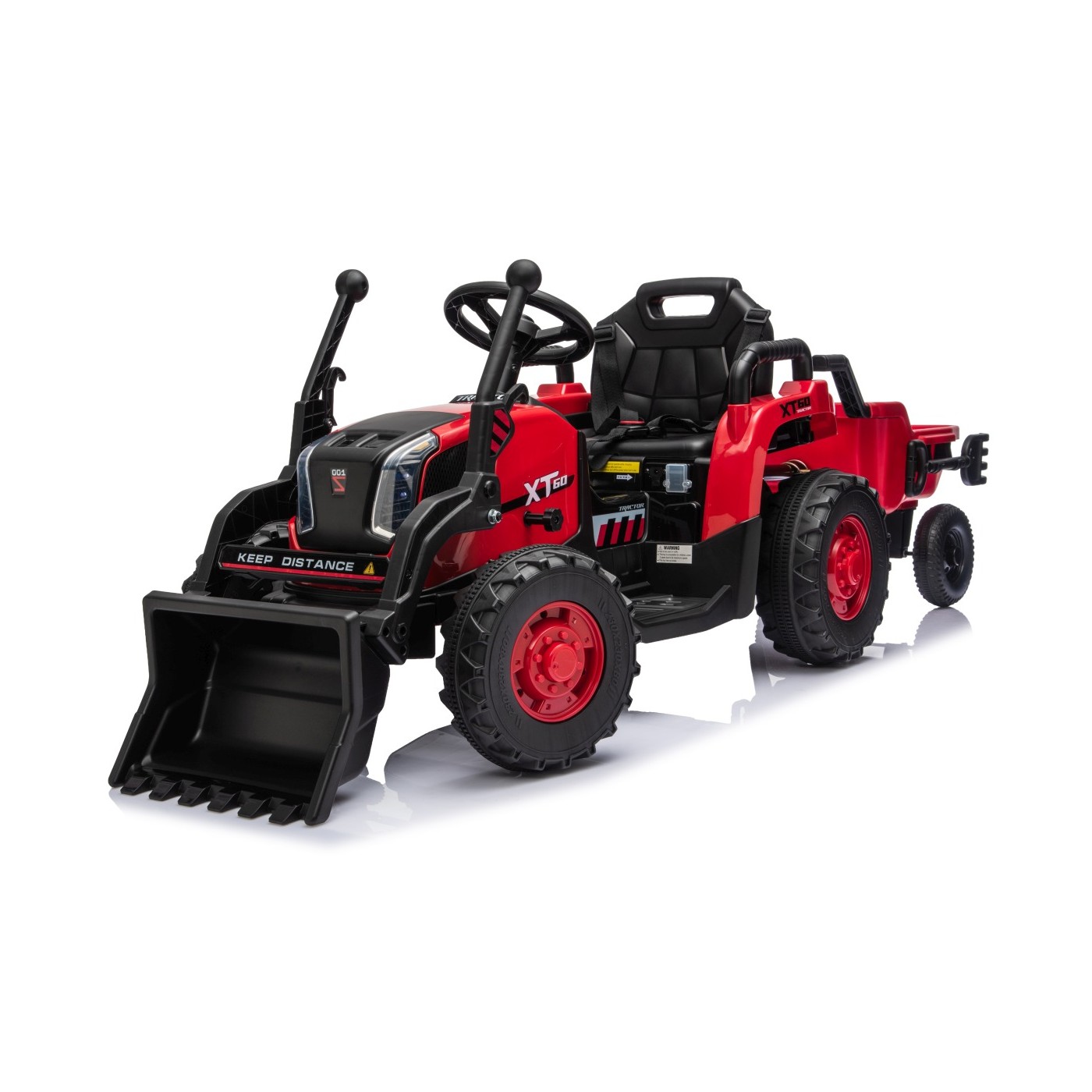 Traktor XT60 s prívesom Červený