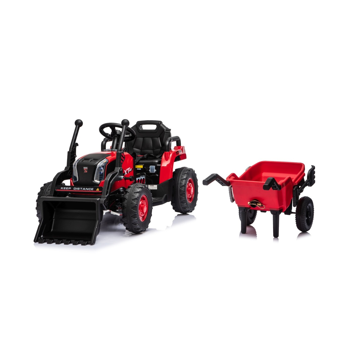 Traktor XT60 s prívesom Červený