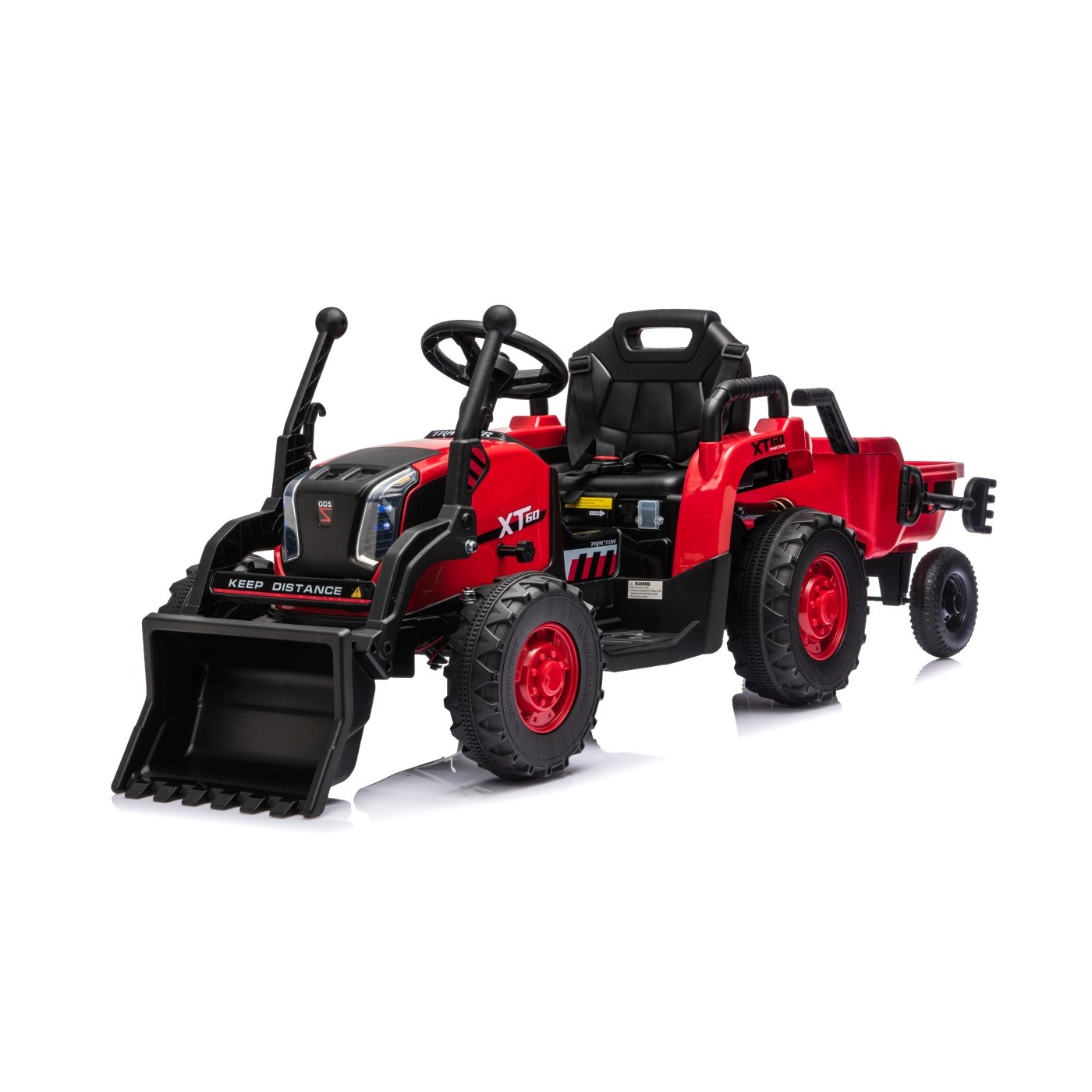 Traktor XT60 s prívesom Červený